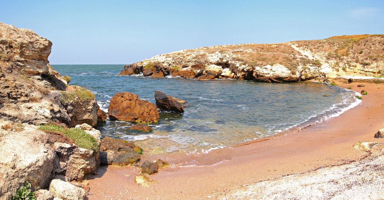 A bay at Cape Kazantip beside plot no. 7