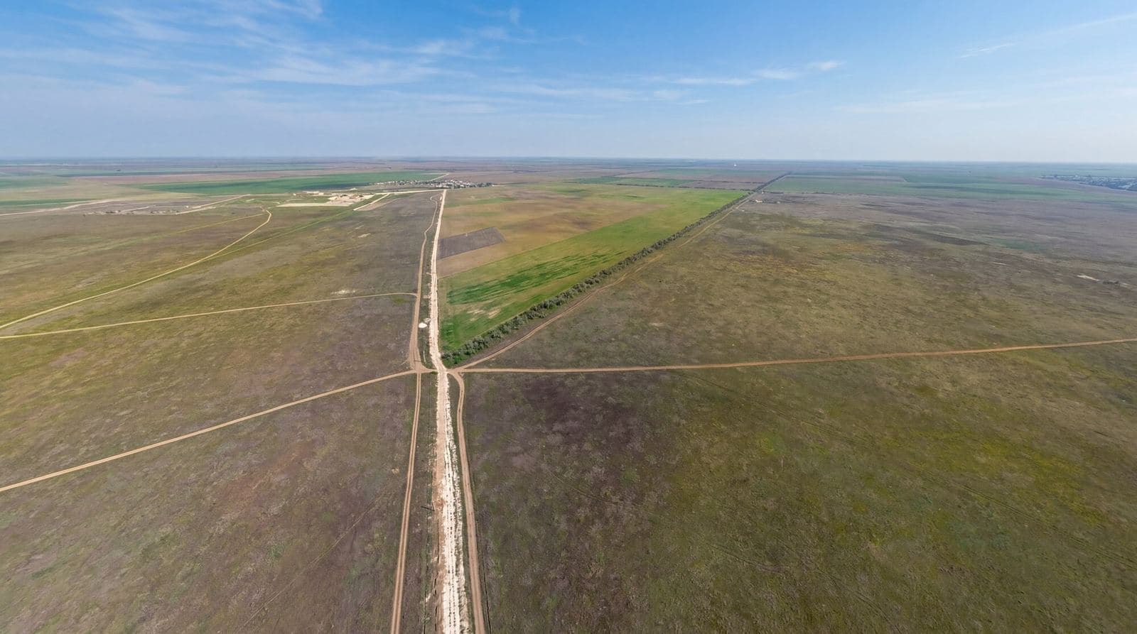 The steppe of Krasnogvardeyskoye district from above
