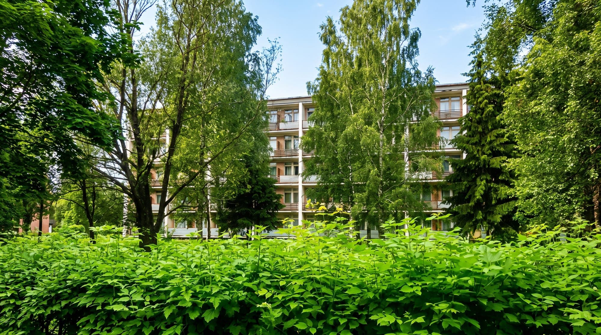 The sanatorium's treatment building