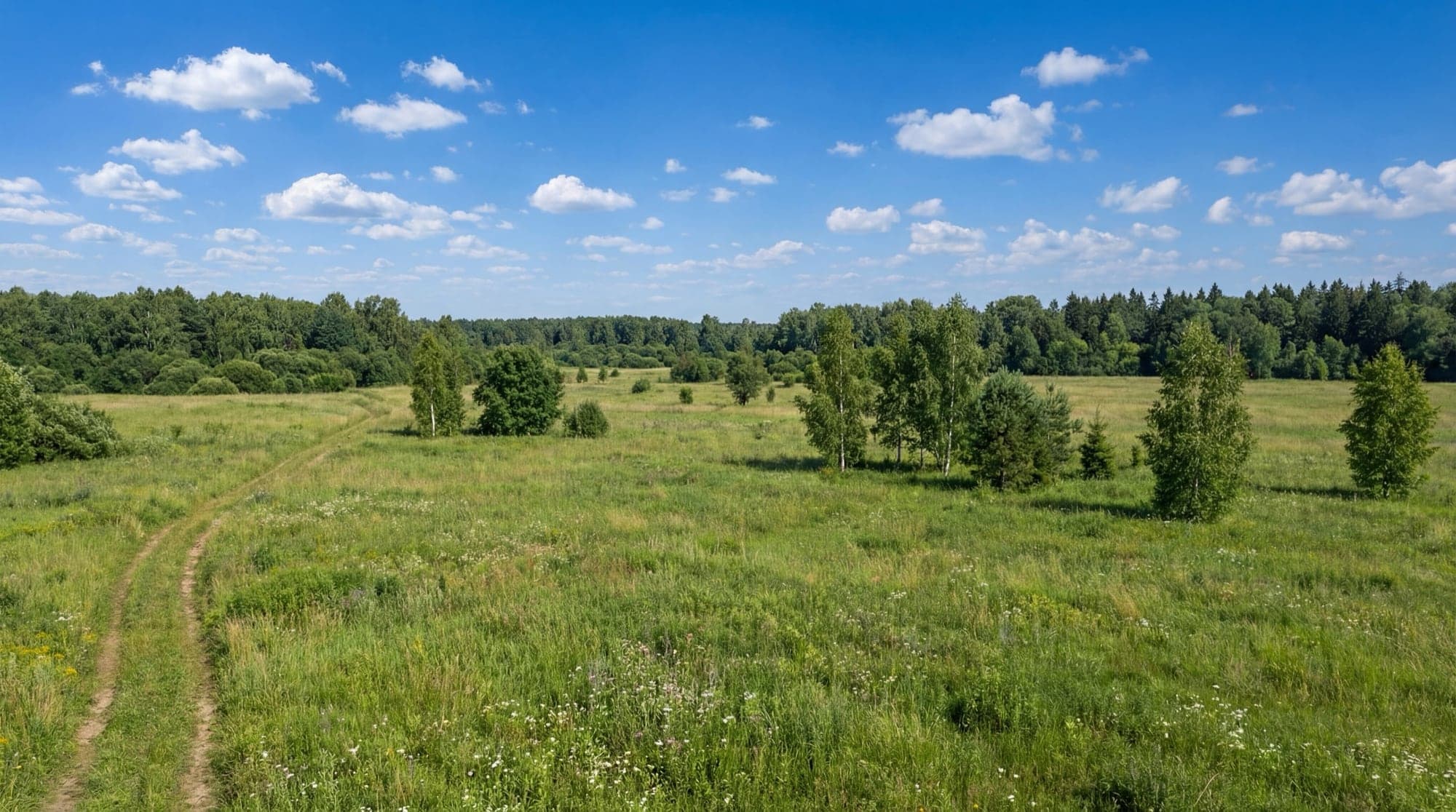 The estate's land: plots on high ground