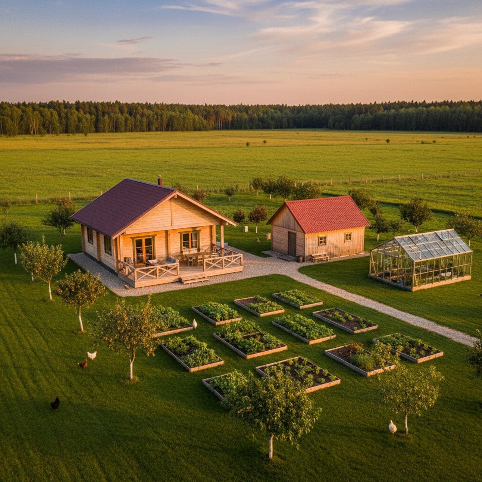 The fields of Svetlaya Dolina from above — land you can give as a gift